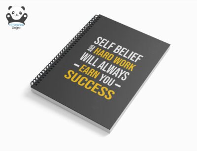 Self Belief & Hard Work - A5 Notebook